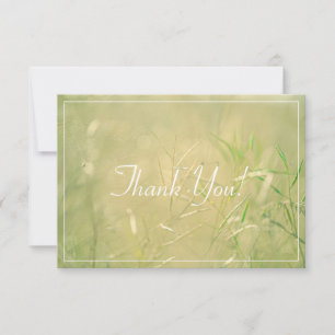 Pale Pastel Colours Field Thank You Flat Card