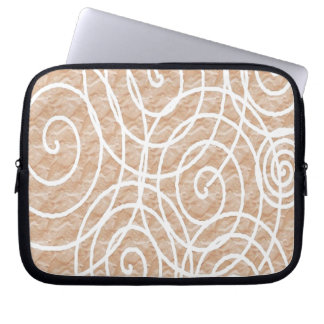 Pale Peach Circles Laptop Sleeve