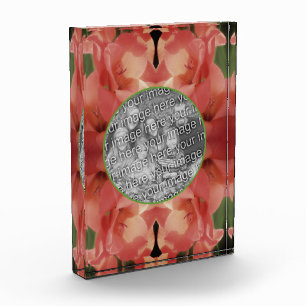 Pale Peach Gladiolus Flower Add Your Photo Block