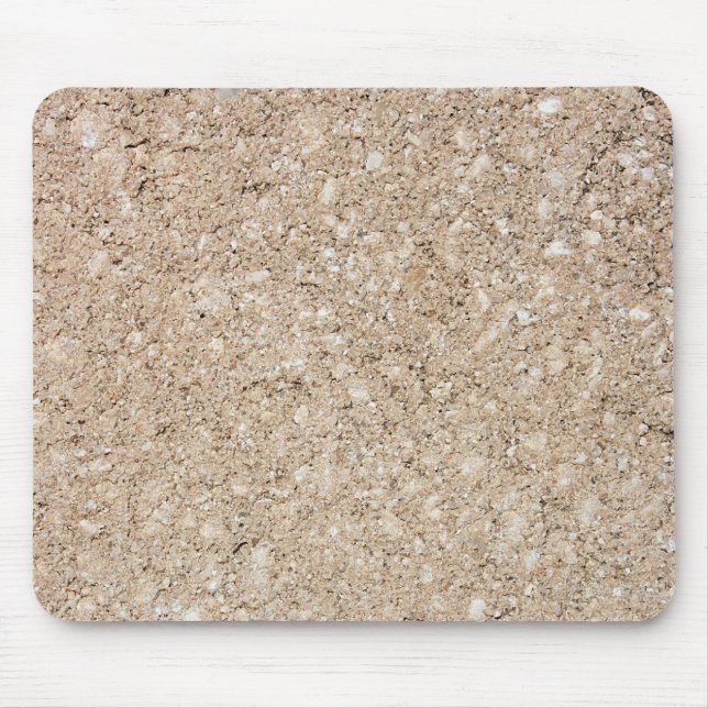 Pale Peachy Beige Cement Sidewalk Mouse Mat (Front)