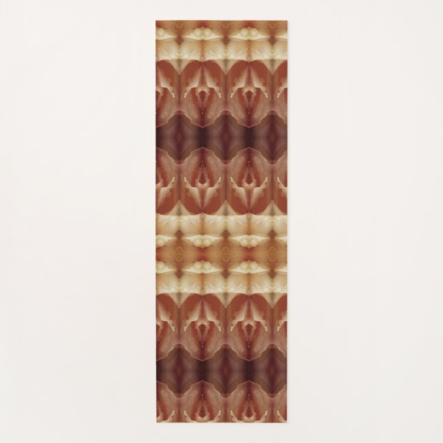 Pale Peachy Ikat 9 Yoga Mat (Front)