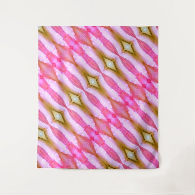 Pale Peachy x Miami Ikat  Tapestry (Front)