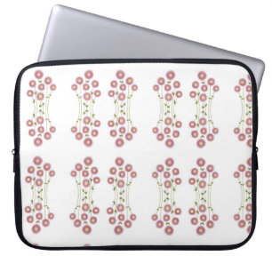 Pale pink abstract florals laptop sleeve