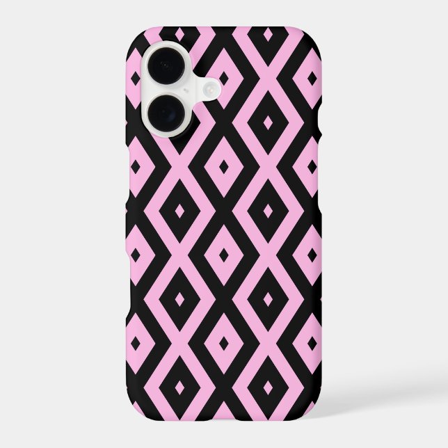 Pale pink and black diamond pattern (Back)