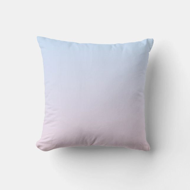 Pale Pink and Blue Gradient Background Cushion (Front)