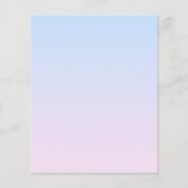 Pale Pink and Blue Gradient Background Flyer (Front)