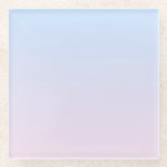 Pale Pink and Blue Gradient Background Glass Coaster<br><div class="desc">Pale pink and blue gradient colours.</div>