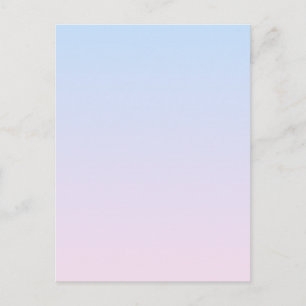 Pale Pink and Blue Gradient Background Postcard