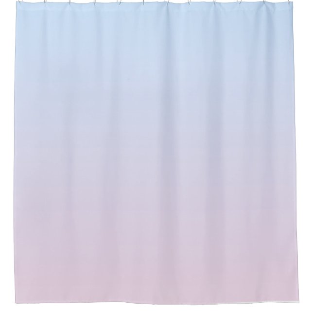 Pale Pink and Blue Gradient Background Shower Curtain (Front)