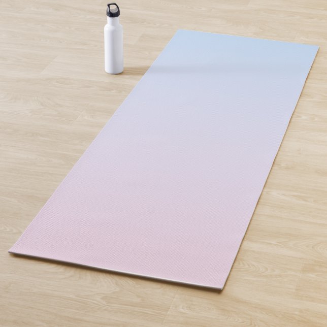 Pale Pink and Blue Gradient Background Yoga Mat (In Situ)