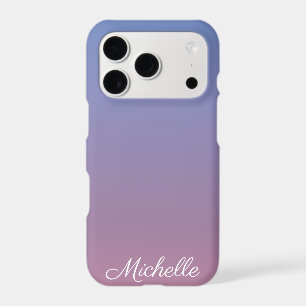 Pale pink and blue gradient ombre
