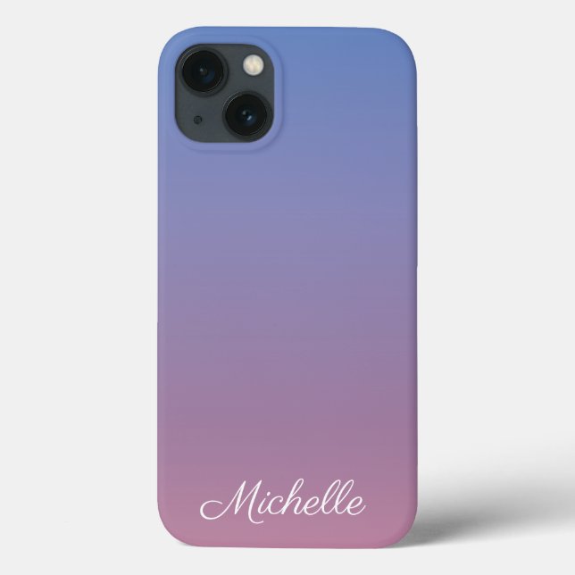 Pale pink and blue gradient ombre Case-Mate iPhone Case-Mate iPhone Case (Back)