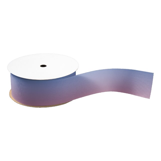 Pale pink and blue gradient ombre grosgrain ribbon (Spool)
