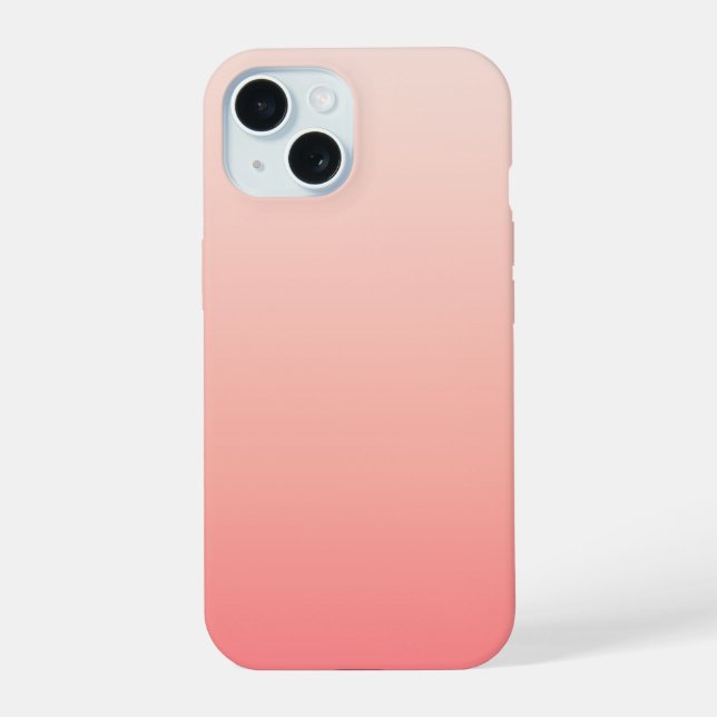Pale pink and peach gradient iPhone 15 case (Back)