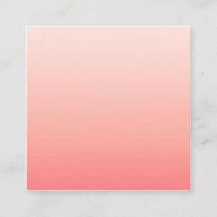 Pale pink and peach gradient square business card