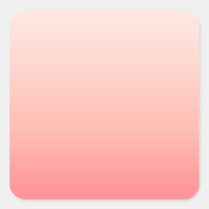 Pale pink and peach gradient square sticker