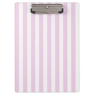 Pale pink and white candy stripes clipboard