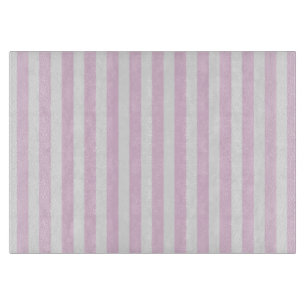 Pale pink and white candy stripes cutting board