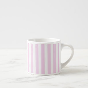 Pale pink and white candy stripes espresso cup