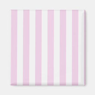 Pale pink and white candy stripes magnet
