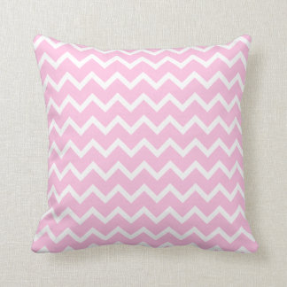 Pale Pink and White Zigzag Pattern. Cushion