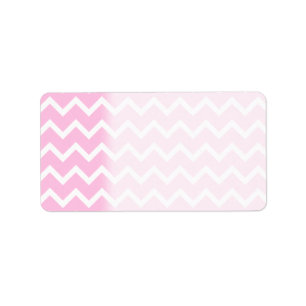 Pale Pink and White Zigzag Pattern. Label