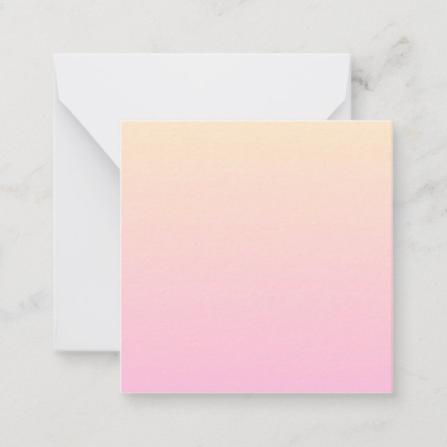 Pale pink and yellow gradient background card (Front)