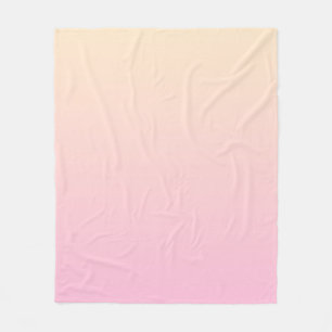 Pale pink and yellow gradient background fleece blanket