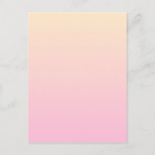 Pale pink and yellow gradient background holiday postcard