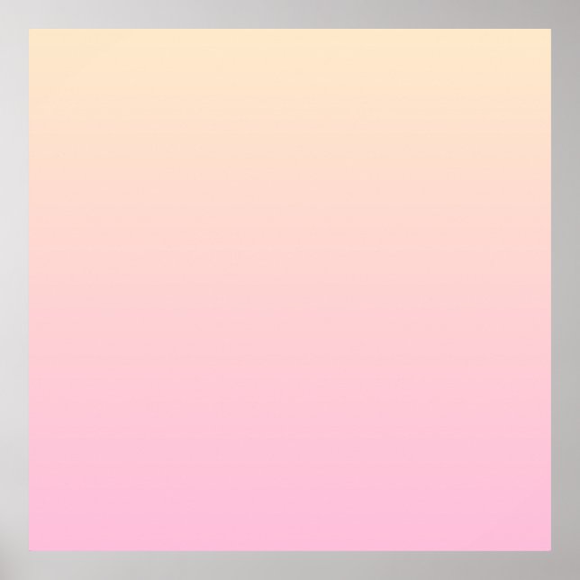 Pale pink and yellow gradient background poster (Front)