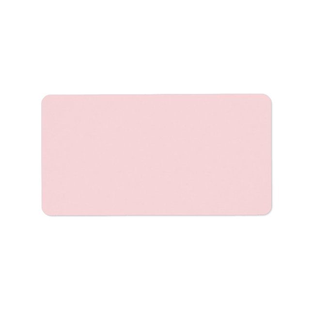 Pale Pink Basic Colour Matched Label (Front)