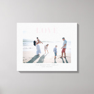 Pale Pink Big Love Memory Event Photo Canvas Print