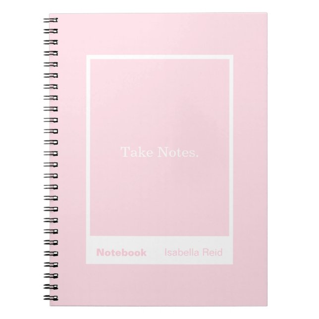 Pale Pink Block Quote Classic Notebook (Front)