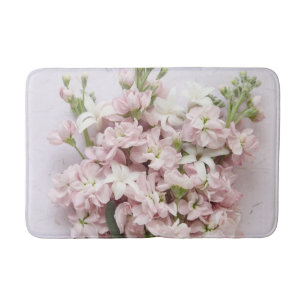 Pale pink blossoms bath mat