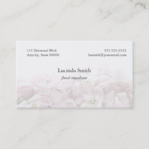 pale pink blossoms fade business card
