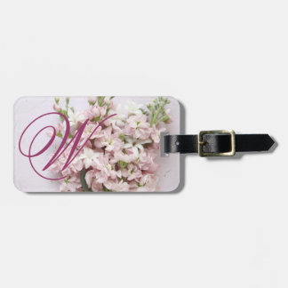 Pale pink blossoms luggage tag