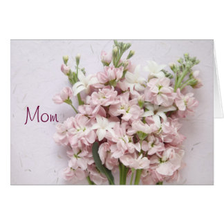 pale pink blossoms Mother's Day card