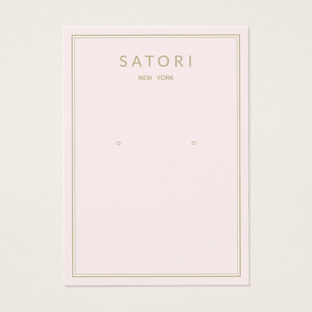 Pale Pink Border Earring Jewelry Display (Front)