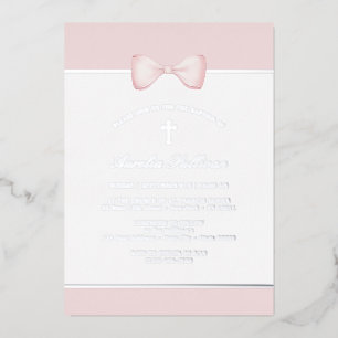Pale Pink Bow Baptism
