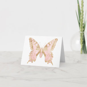 Pale Pink Butterfly BLANK  Card