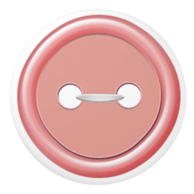 Pale Pink Button Drawer Pull (Front)