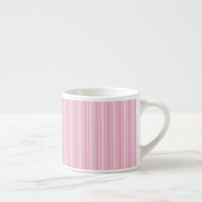 Pale pink candy stripes espresso cup (Right)