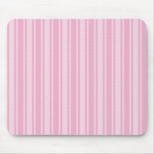 Pale pink candy stripes mouse mat