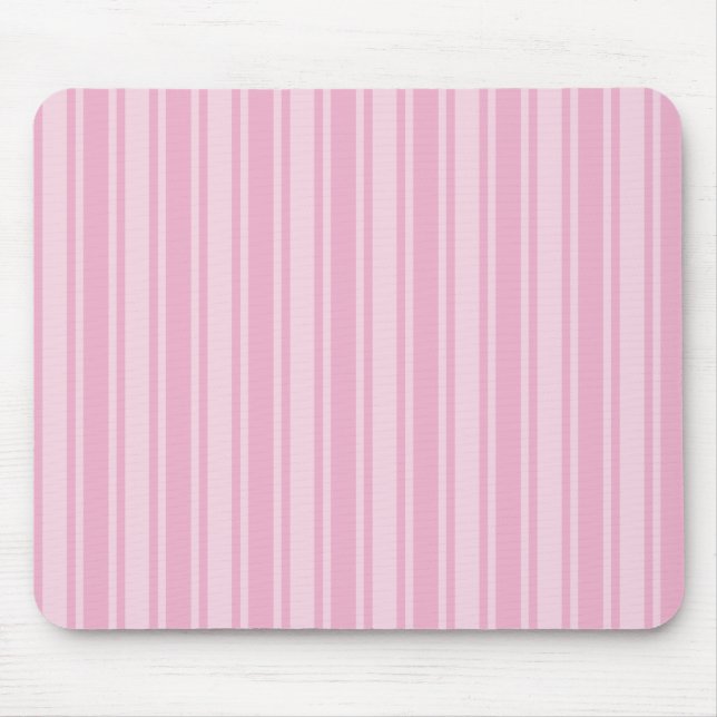 Pale pink candy stripes mouse mat (Front)