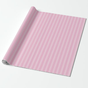 Pale pink candy stripes wrapping paper