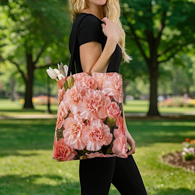 Pale Pink Carnations Tote Bag (Creator Uploaded)