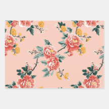 Pale Pink Chinoiserie Floral