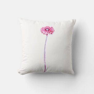 Pale Pink Chrysanthemum Gerbera Flower Cushion