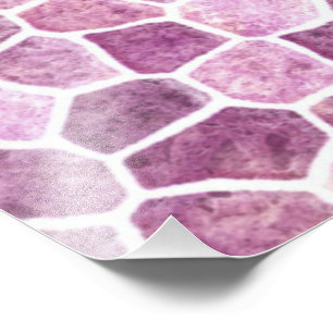 Pale Pink Cobbled Patchwork Terrazo Pattern Photo Print