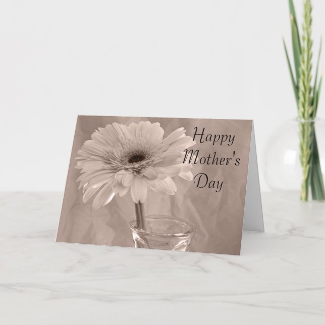 Pale Pink Daisy Happy Mothers Day Card (Front)